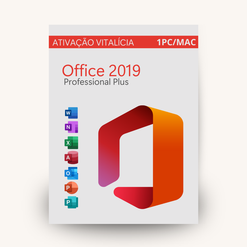 Office 2019 Professional Plus – Licença Vitalícia | Word, Excel, PowerPoint | Ativação Digital