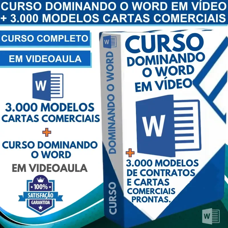 Curso Dominado O Word Em Videoaula + 3.000 Modelos Word