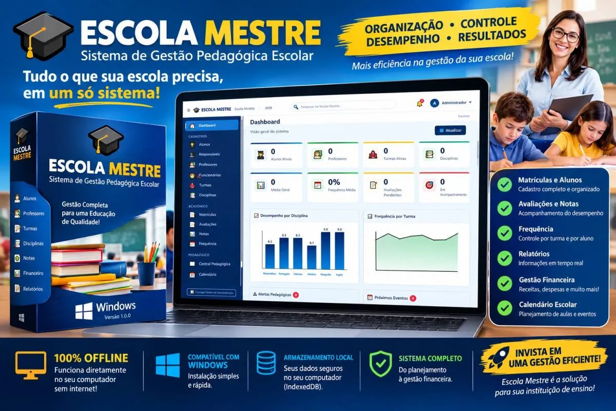 Escola Mestre - Software Completo para Gestão Pedagógica para Windows