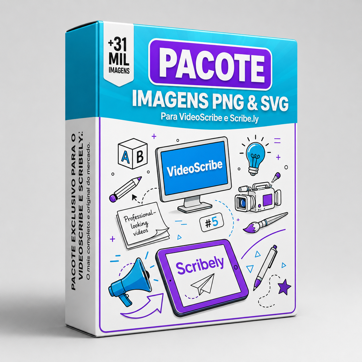 Pacote Para Videoscribe e Scribely +de 31 Mil Imagens Png/svg Exclusivas